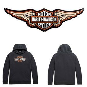Harley Davidson Genuine Logo Black Pullover Hoodie